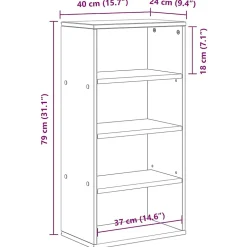 Armoire latérale ODDA 40x24x79 cm bois massif pin vidaXL