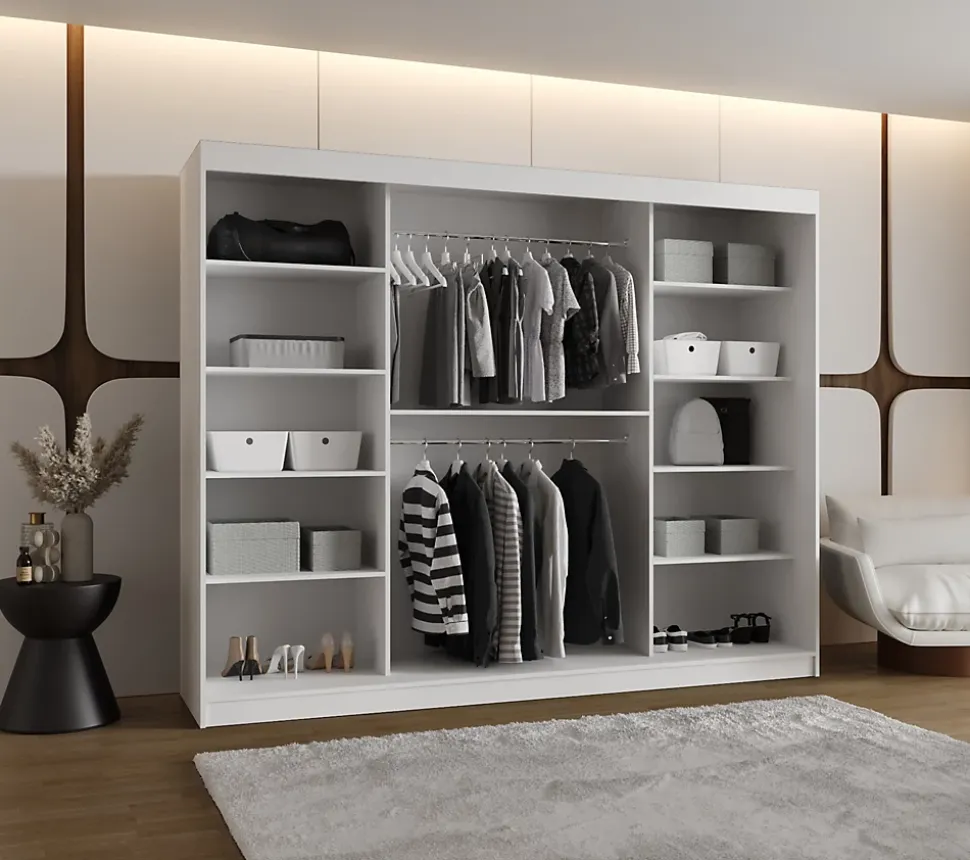 Armoire LUCY à portes coulissantes H. 250 x L. 250 x P. 62, 3 portes