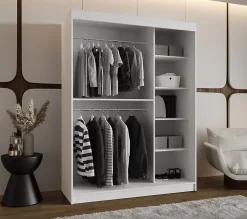 Armoire LUCY à portes coulissantes H. 200 x L. 150 x P. 62, 2 portes