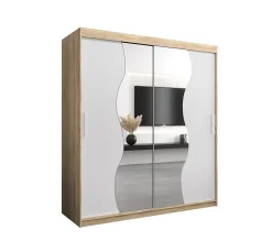 Armoire Madryt a portes coulissantes H. 200 x L. 180 x P. 62 2 portes