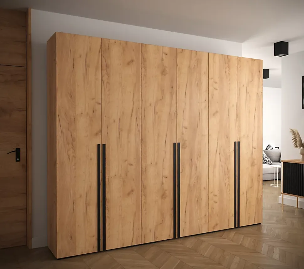 Armoire Manhattan a portes battantes H. 236,7 x L. 300 x P. 47, 6 portes