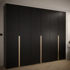 Armoire Manhattan Ryfel 9 a portes battantes H. 236,7 x L. 300 x P. 47, 6 portes