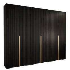 Armoire Manhattan Ryfel 9 a portes battantes H. 236,7 x L. 300 x P. 47, 6 portes