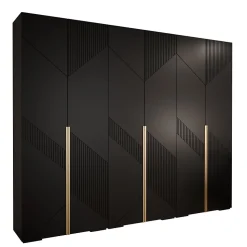 Armoire Manhattan Ryfel 7 a portes battantes H. 236,7 x L. 300 x P. 47, 6 portes