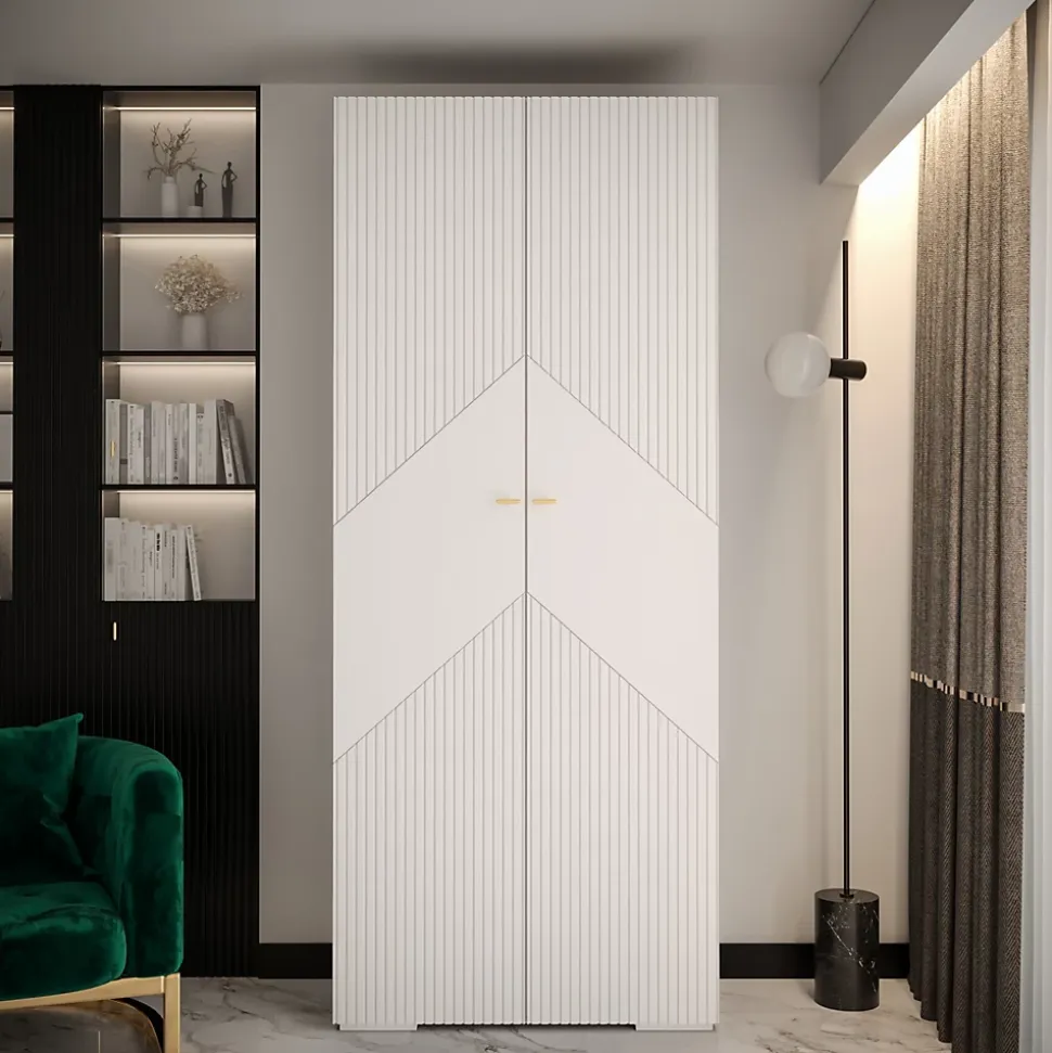 Armoire Manhattan Ryfel 2 a portes battantes H. 236,7 x L. 100 x P. 47, 2 portes