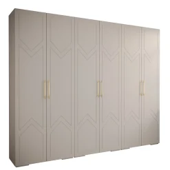 Armoire Manhattan Ryfel 8 a portes battantes H. 236,7 x L. 300 x P. 47, 6 portes