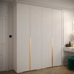 Armoire Manhattan Ryfel 9 a portes battantes H. 236,7 x L. 200 x P. 47, 4 portes