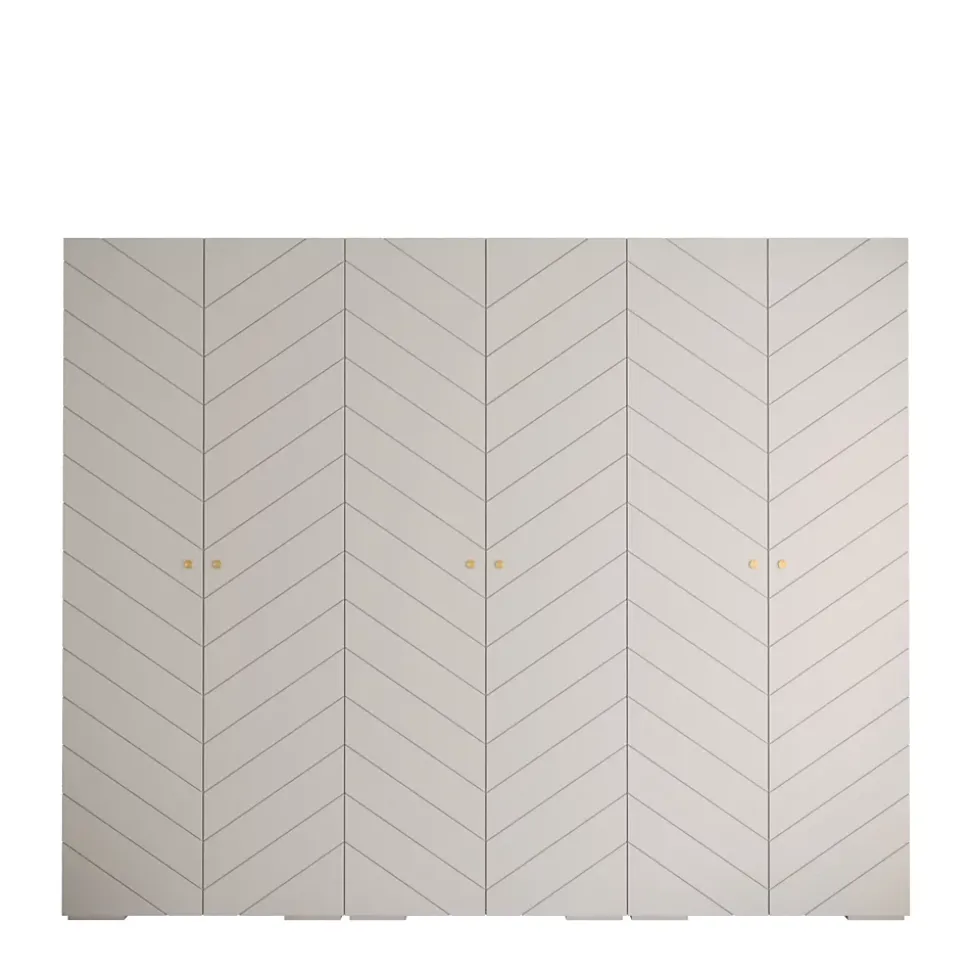 Armoire Manhattan Ryfel 4 a portes battantes H. 236,7 x L. 300 x P. 47, 6 portes