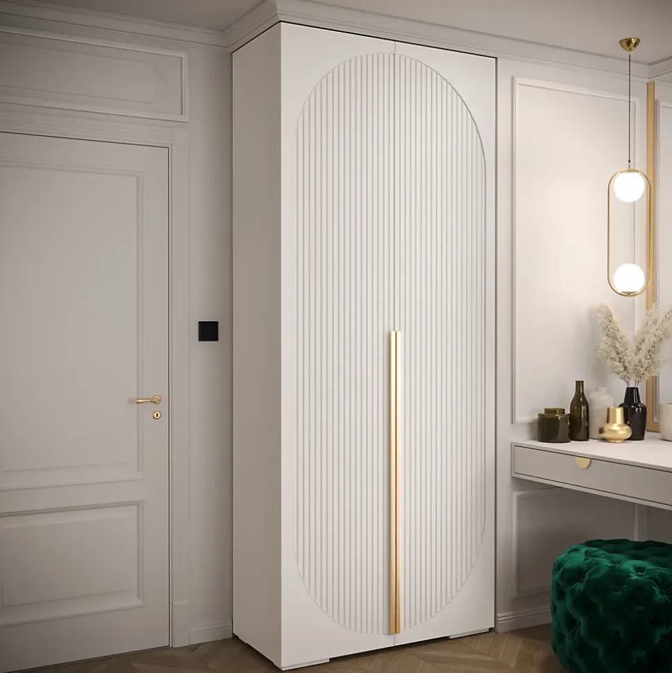 Armoire Manhattan Ryfel 5 a portes battantes H. 236,7 x L. 100 x P. 47, 2 portes