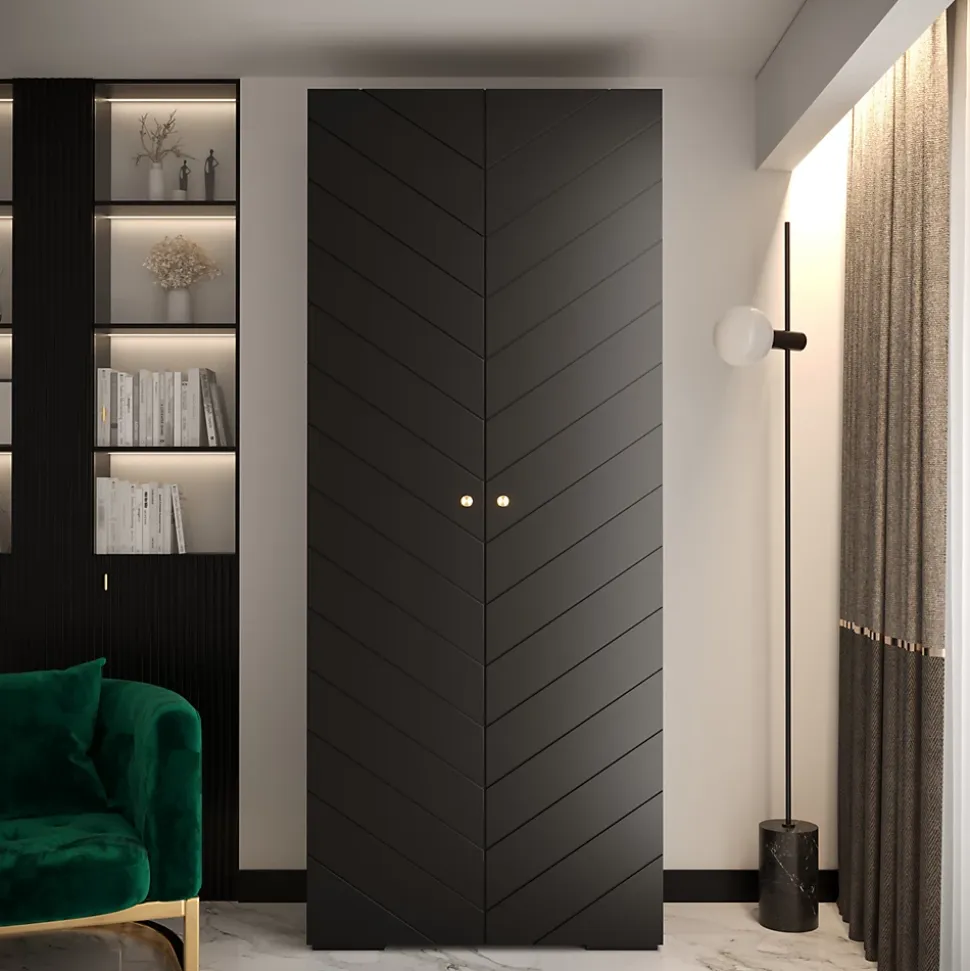 Armoire Manhattan Ryfel 4 a portes battantes H. 236,7 x L. 100 x P. 47, 2 portes