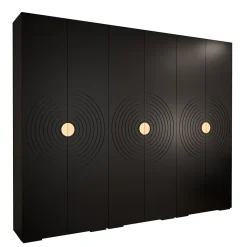 Armoire Manhattan Ryfel 6 a portes battantes H. 236,7 x L. 300 x P. 47, 6 portes
