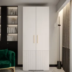 Armoire Manhattan Ryfel 3 a portes battantes H. 236,7 x L. 100 x P. 47, 2 portes