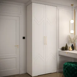Armoire Manhattan Ryfel 8 a portes battantes H. 236,7 x L. 100 x P. 47, 2 portes