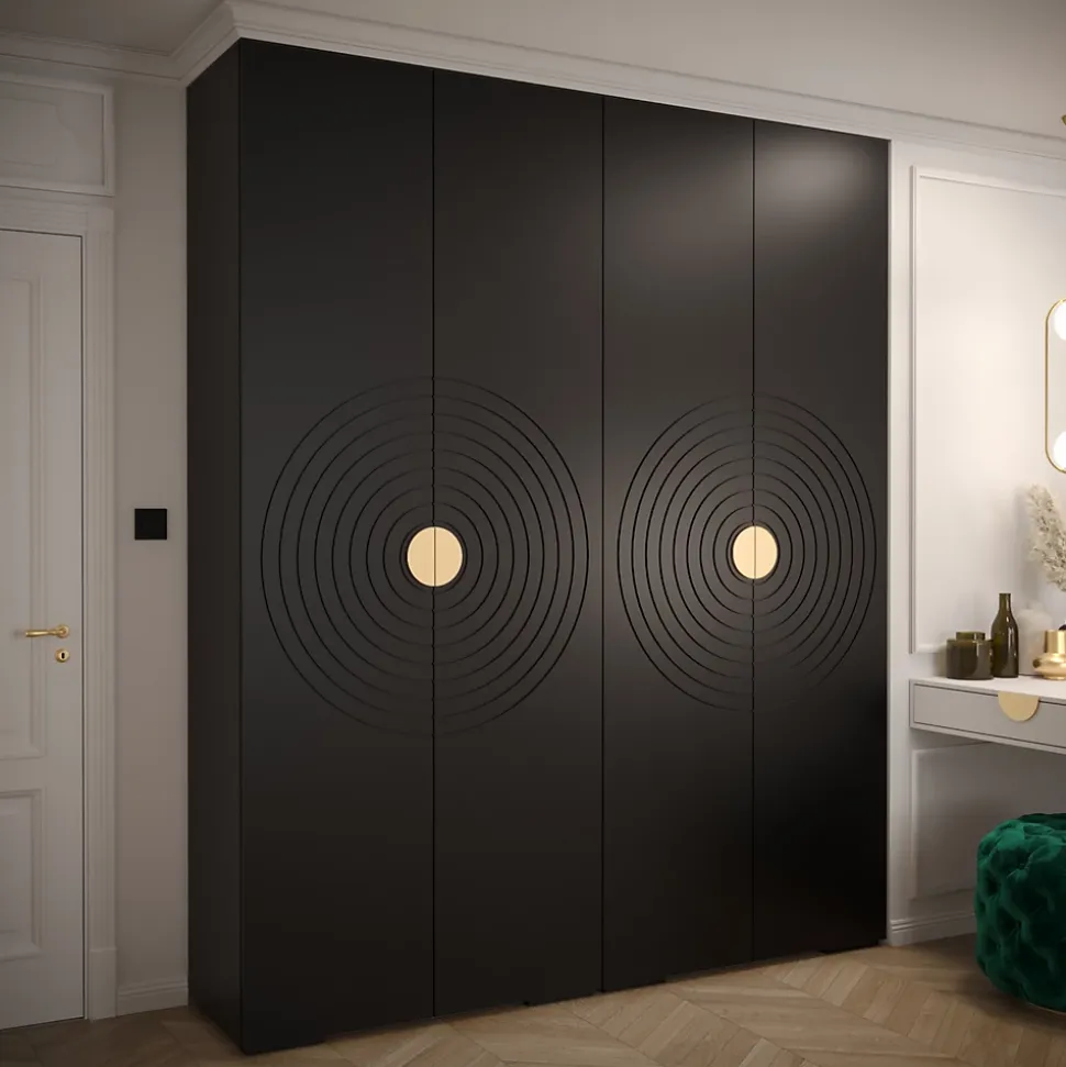 Armoire Manhattan Ryfel 6 a portes battantes H. 236,7 x L. 200 x P. 47, 4 portes