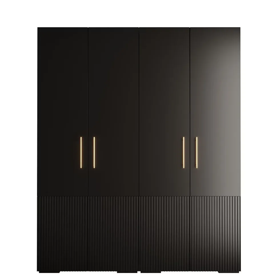 Armoire Manhattan Ryfel 3 a portes battantes H. 236,7 x L. 200 x P. 47, 4 portes