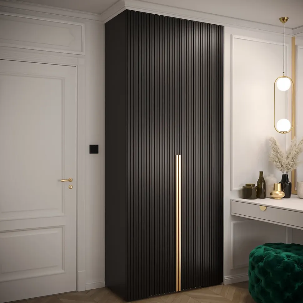 Armoire Manhattan Ryfel 9 a portes battantes H. 236,7 x L. 100 x P. 47, 2 portes