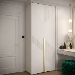 Armoire Manhattan Ryfel 7 a portes battantes H. 236,7 x L. 100 x P. 47, 2 portes