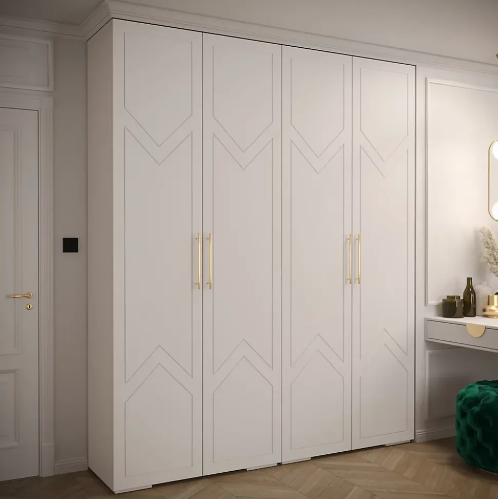 Armoire Manhattan Ryfel 8 a portes battantes H. 236,7 x L. 200 x P. 47, 4 portes