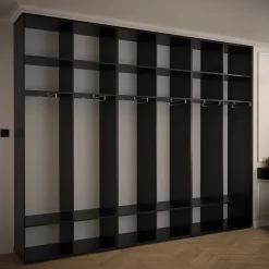 Armoire Manhattan Ryfel 2 a portes battantes H. 236,7 x L. 300 x P. 47, 6 portes
