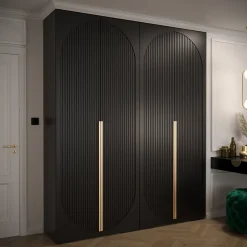 Armoire Manhattan Ryfel 5 a portes battantes H. 236,7 x L. 200 x P. 47, 4 portes