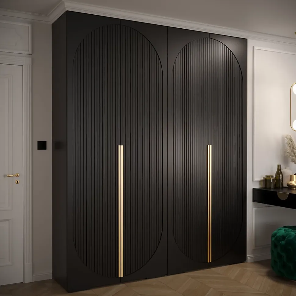 Armoire Manhattan Ryfel 5 a portes battantes H. 236,7 x L. 200 x P. 47, 4 portes