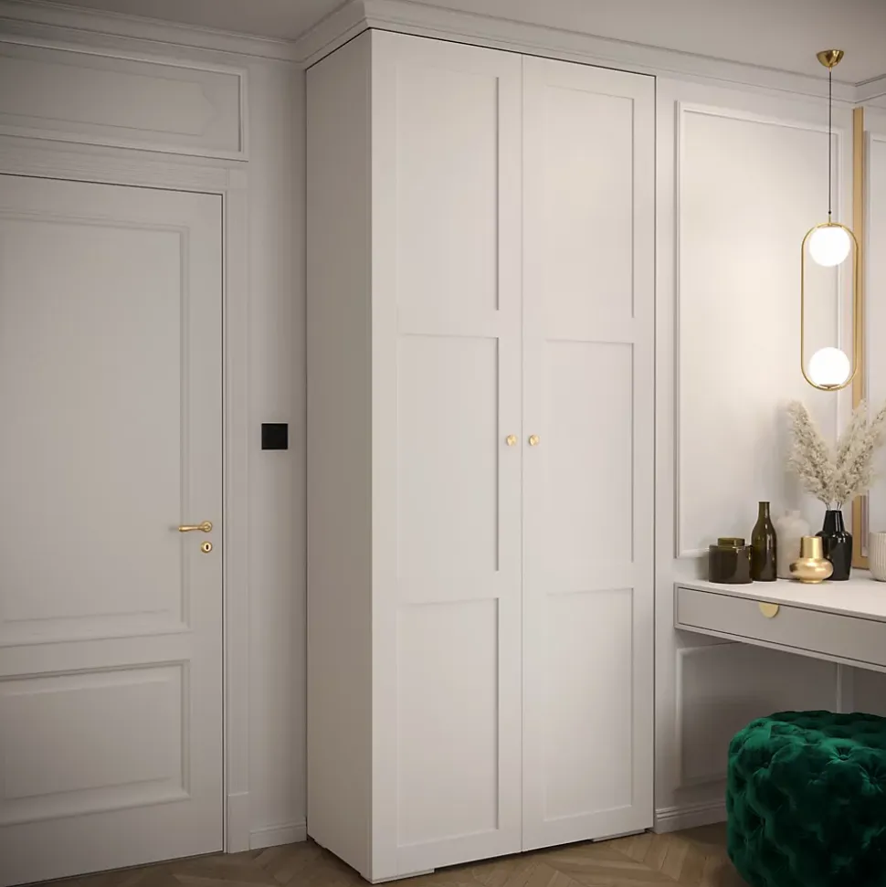 Armoire Manhattan Ryfel 10 a portes battantes H. 236,7 x L. 100 x P. 47, 2 portes