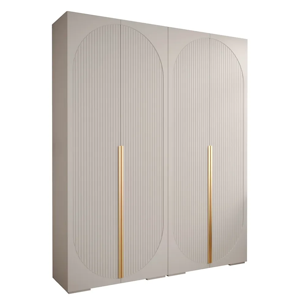 Armoire Manhattan Ryfel 5 a portes battantes H. 236,7 x L. 200 x P. 47, 4 portes