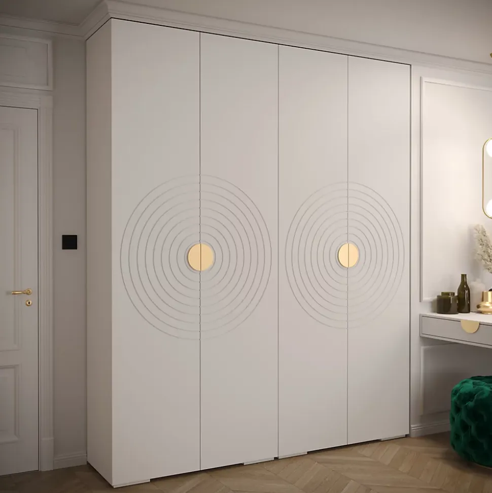 Armoire Manhattan Ryfel 6 a portes battantes H. 236,7 x L. 200 x P. 47, 4 portes