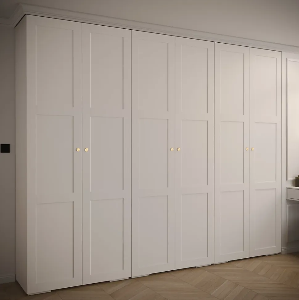 Armoire Manhattan Ryfel 10 a portes battantes H. 236,7 x L. 300 x P. 47, 6 portes