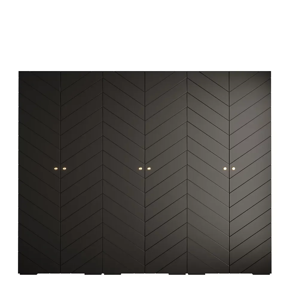 Armoire Manhattan Ryfel 4 a portes battantes H. 236,7 x L. 300 x P. 47, 6 portes