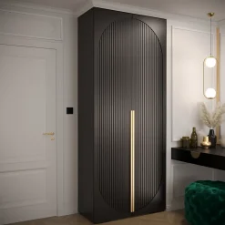 Armoire Manhattan Ryfel 5 a portes battantes H. 236,7 x L. 100 x P. 47, 2 portes