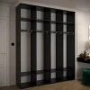 Armoire Manhattan Ryfel 9 a portes battantes H. 236,7 x L. 200 x P. 47, 4 portes