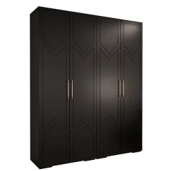 Armoire Manhattan Ryfel 8 a portes battantes H. 236,7 x L. 200 x P. 47, 4 portes