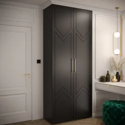 Armoire Manhattan Ryfel 8 a portes battantes H. 236,7 x L. 100 x P. 47, 2 portes