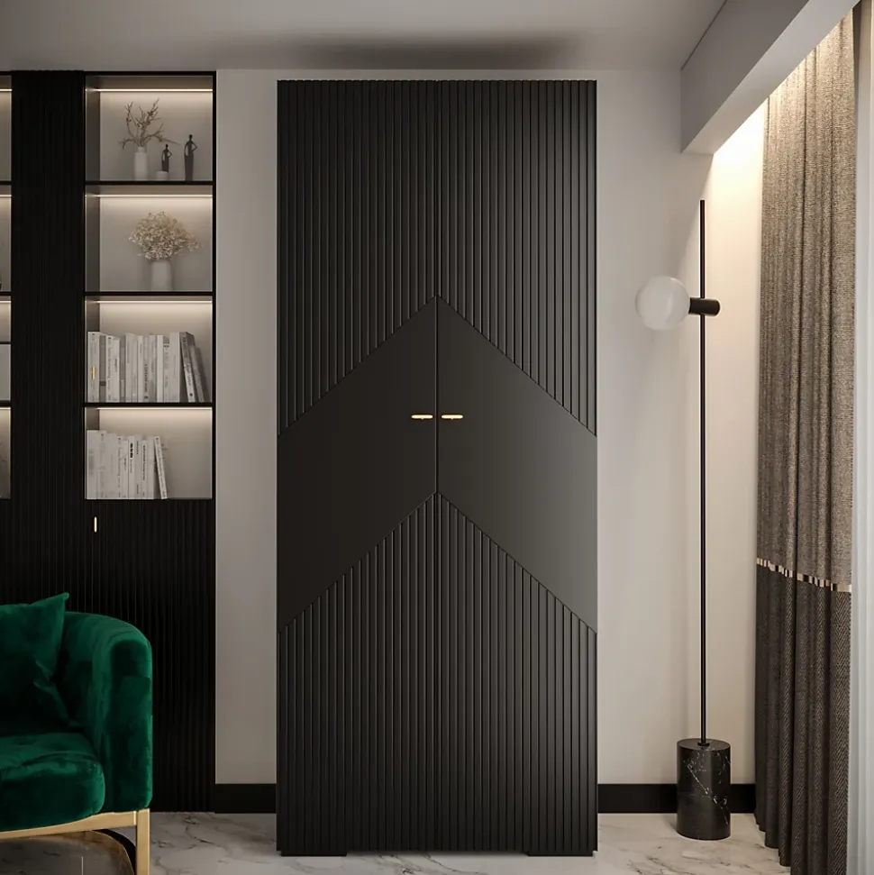 Armoire Manhattan Ryfel 2 a portes battantes H. 236,7 x L. 100 x P. 47, 2 portes