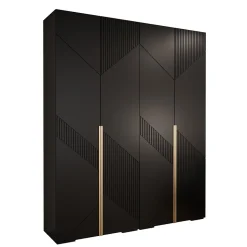 Armoire Manhattan Ryfel 7 a portes battantes H. 236,7 x L. 200 x P. 47, 4 portes
