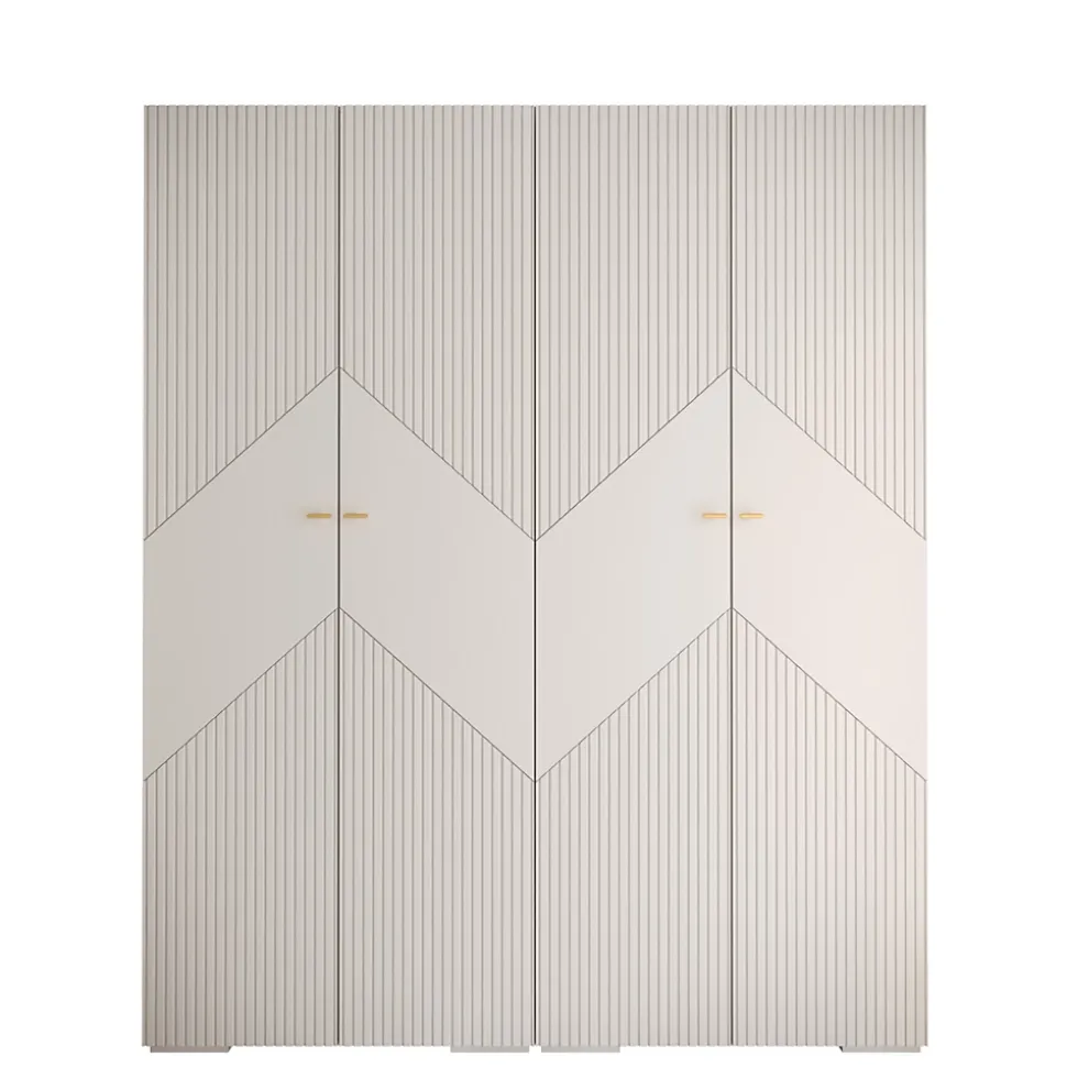 Armoire Manhattan Ryfel 2 a portes battantes H. 236,7 x L. 200 x P. 47, 4 portes