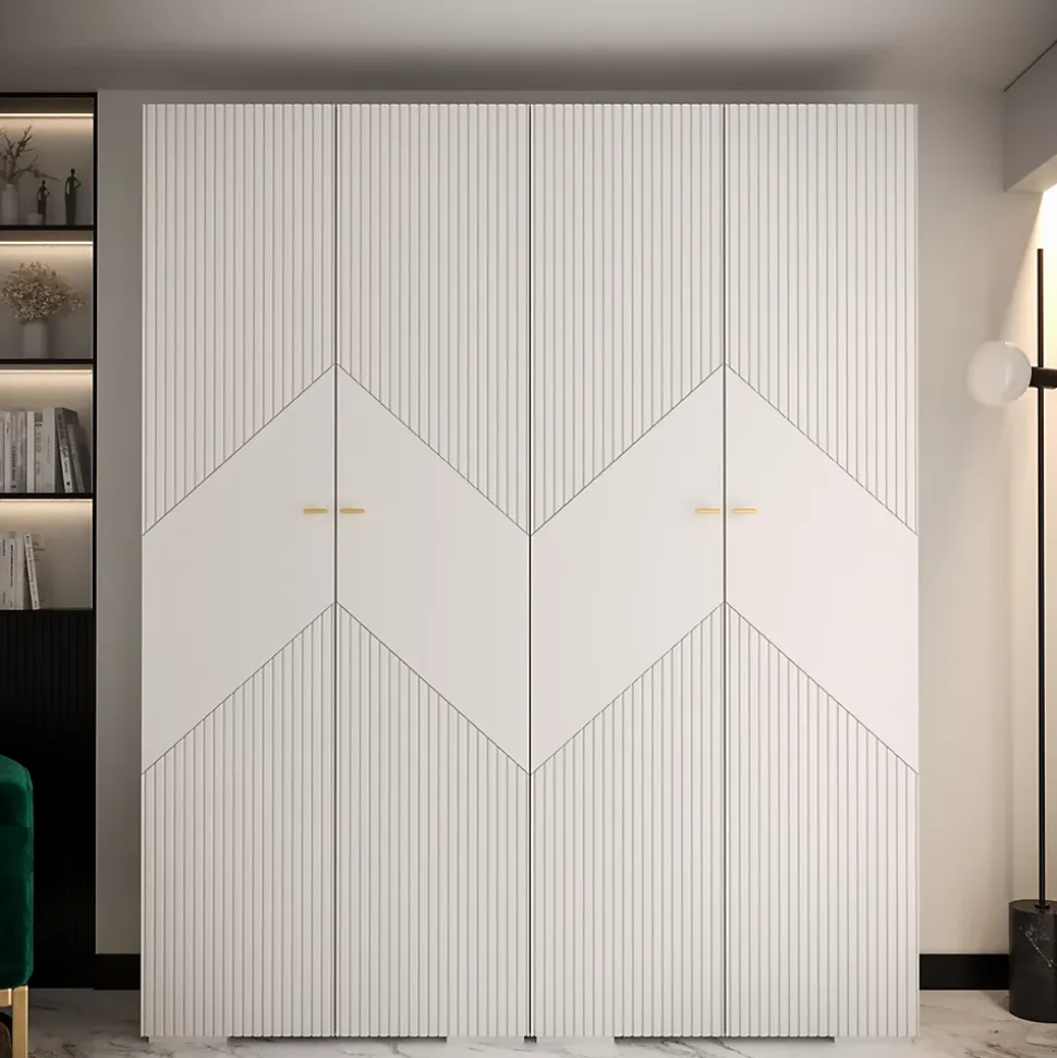 Armoire Manhattan Ryfel 2 a portes battantes H. 236,7 x L. 200 x P. 47, 4 portes
