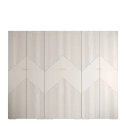Armoire Manhattan Ryfel 2 a portes battantes H. 236,7 x L. 300 x P. 47, 6 portes
