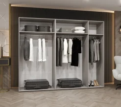 Armoire Marbella 1 a portes battantes H. 202 x L.250 x P. 52, 5 portes