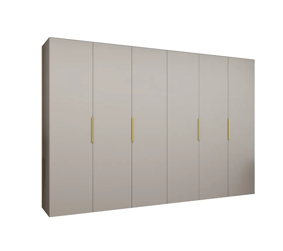 Armoire Marbella 1 a portes battantes H. 202 x L.300 x P. 52, 6 portes