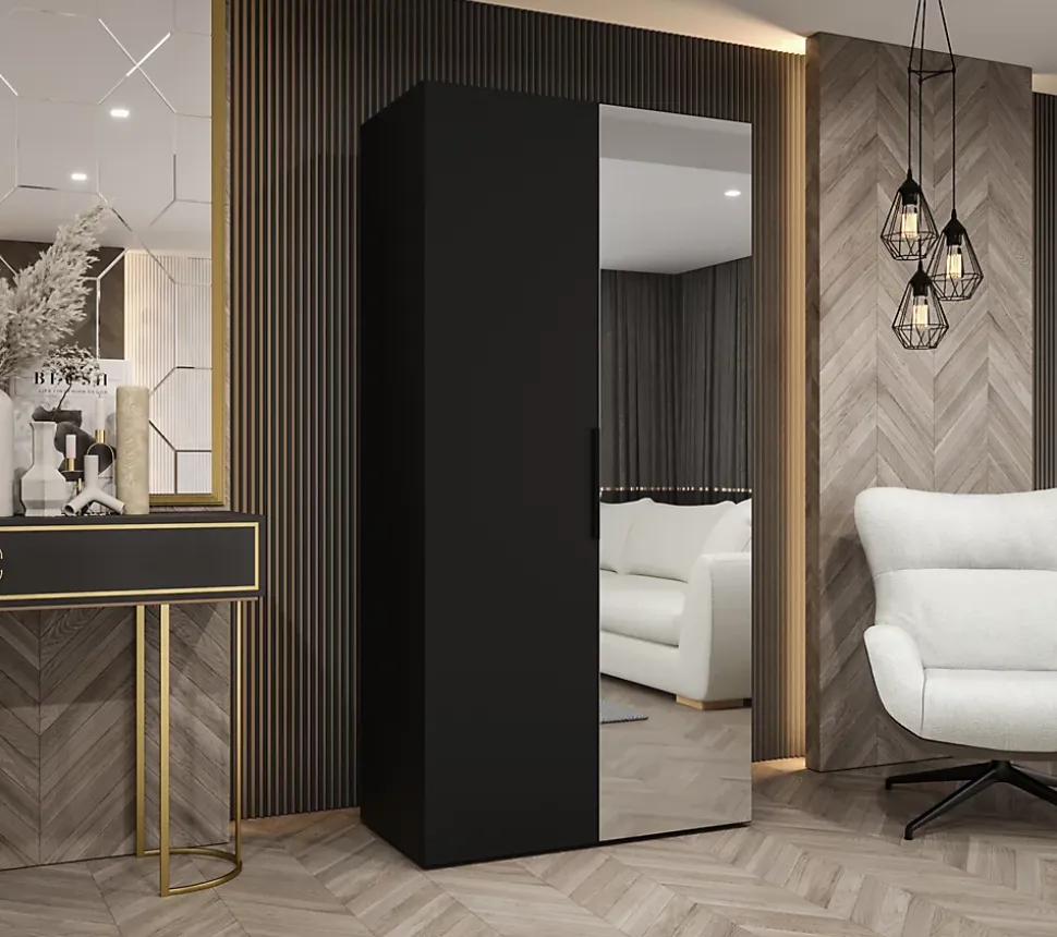 Armoire Marbella 2 a portes battantes H. 202 x L.100 x P. 52, 2 portes