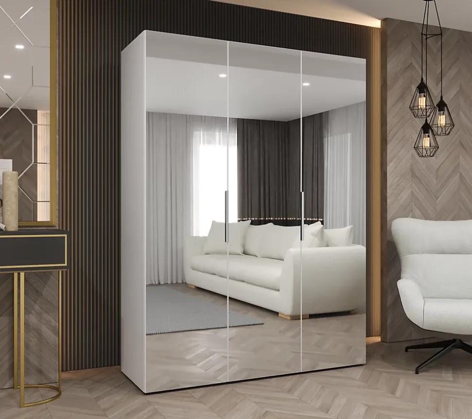 Armoire Marbella 3 a portes battantes H. 202 x L.150 x P. 52, 3 portes
