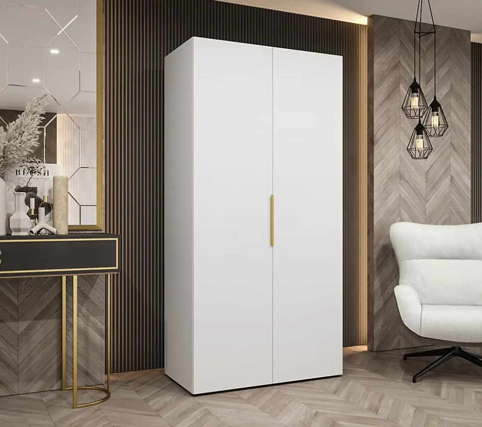Armoire Marbella 1 a portes battantes H. 202 x L.100 x P. 52, 2 portes
