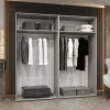 Armoire Marbella1 a portes battantes H. 202 x L.200 x P. 52, 4 portes