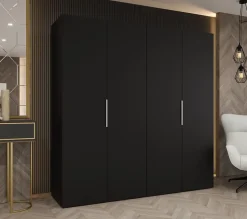 Armoire Marbella1 a portes battantes H. 202 x L.200 x P. 52, 4 portes