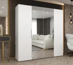 Armoire Marbella2 a portes battantes H. 202 x L.200 x P. 52, 4 portes