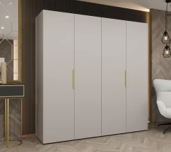 Armoire Marbella1 a portes battantes H. 202 x L.200 x P. 52, 4 portes