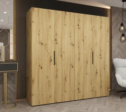 Armoire Marbella1 a portes battantes H. 202 x L.200 x P. 52, 4 portes