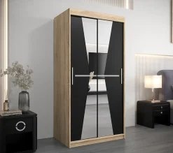 Armoire MAROKO à portes coulissantes H. 200 x L. 100 x P. 62, 2 portes